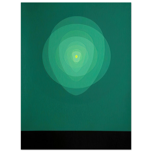 Clarence Holbrook Carter - Green Mandala - 1969 Fine Art Poster - Default Title