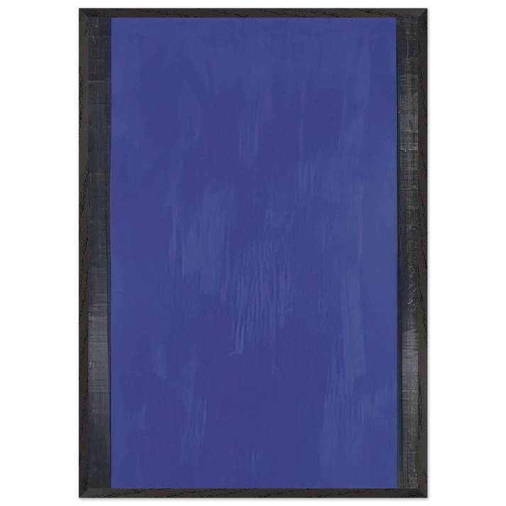 Untitled blue - Color Field Painting - Gunther Forg 70x100 cm / 28x40 inches Framed Art Print – Black Wooden Frame