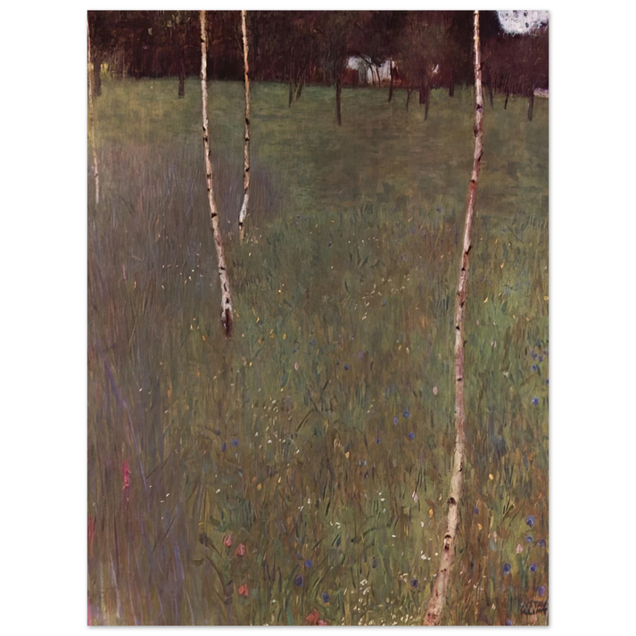 Gustav Klimt - FARMHOUSES WITH BIRCH TREES  75x100 cm / 30x40inches Fine Art Poster