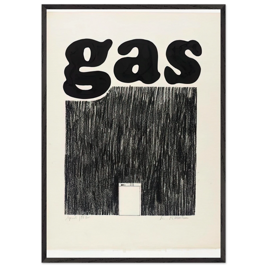 GAS 1962 - Edward Ruscha Framed Art Print – Black Wooden Frame - Default Title - -Framed Art Print
