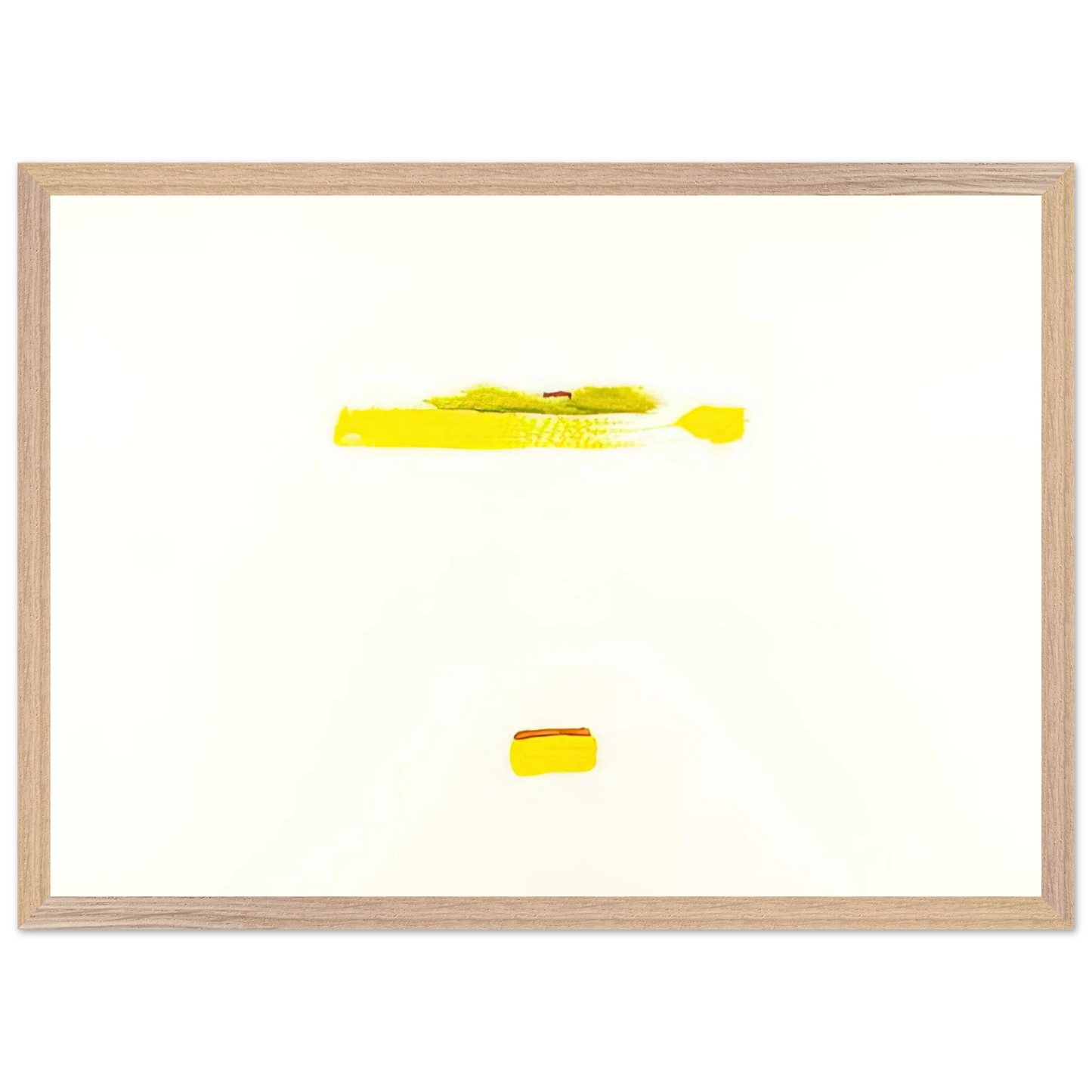 Helen Frankenthaler - New York III - 1972 Wall art - 28x43  cm / XL (11x17 inches) - Premium Wooden Framed Poster With Fine Art Paper - Black frame