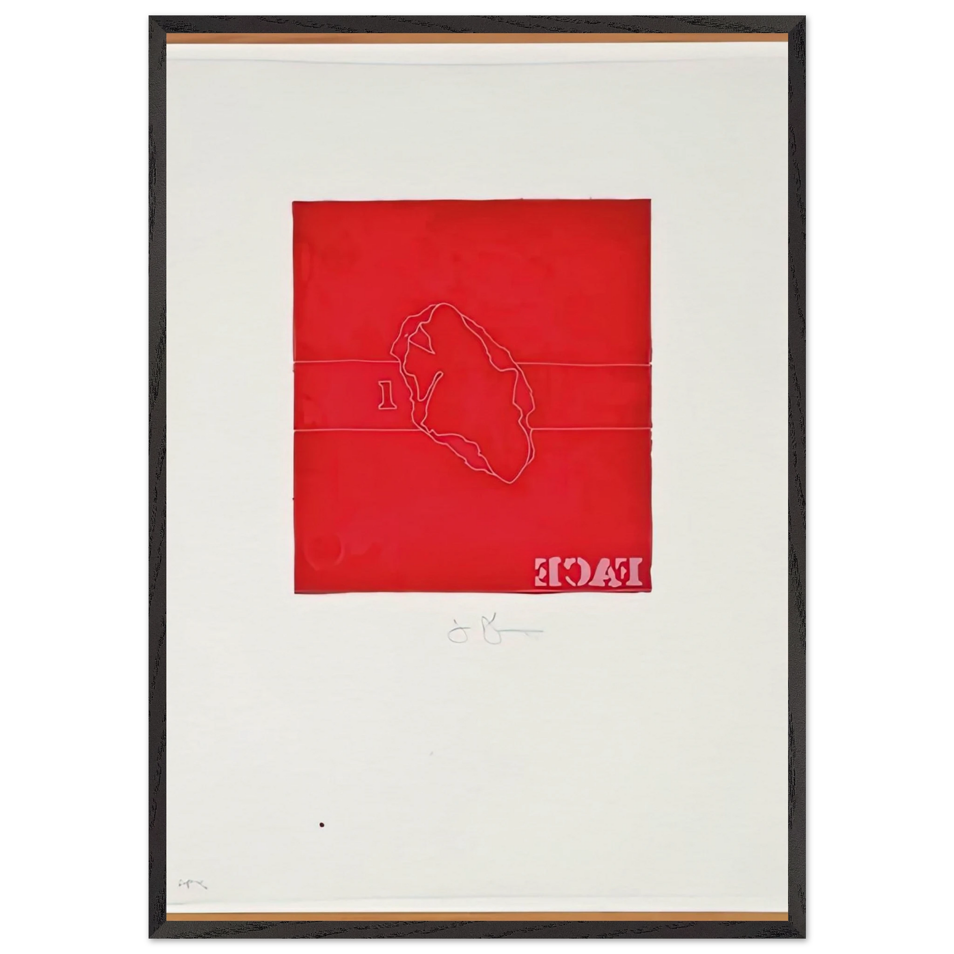 FACE CASTS FROM UNTITLED SERIES 1974 - Jasper Johns Framed Art Print – Black Wooden Frame - Default Title - -Framed Art Print