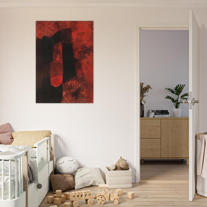 Composition brune et rouge - 1964 - Serge Poliakoff Brushed Aluminum Print - 70x100 cm / 28x40 inches | Serge Poliakoff Aluminum Print | Serge Poliakoff Prints