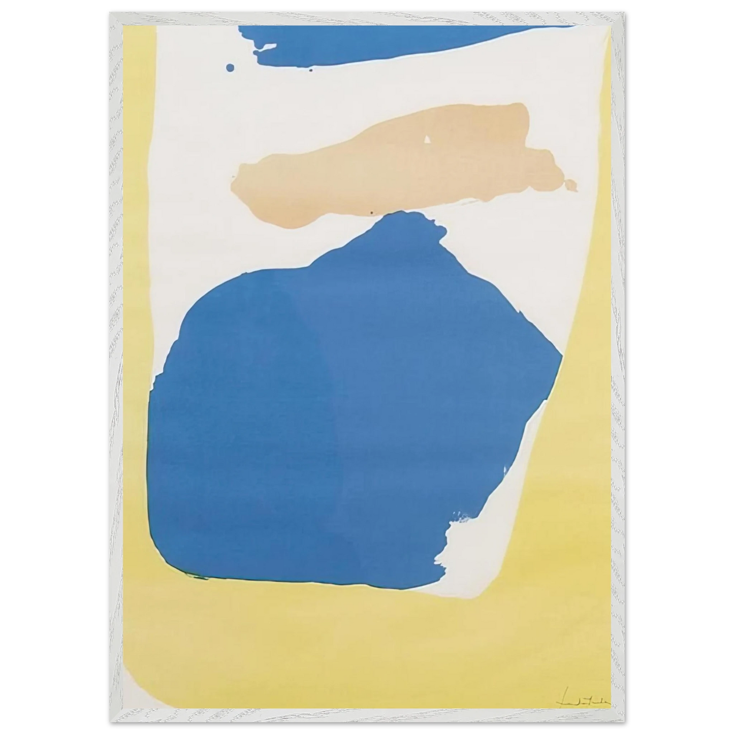 Helen Frankenthaler - Frankenthaler Preview - 1965 Wall art - 40x50 cm / 16x20 Inches - Premium Wooden Framed Poster With Fine Art Paper - White frame