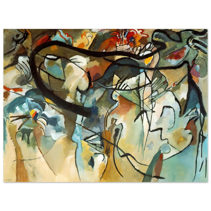 Wassily Kandinsky - COMPOSITION V 1911  75x100 cm / 30x40inches Fine Art Poster