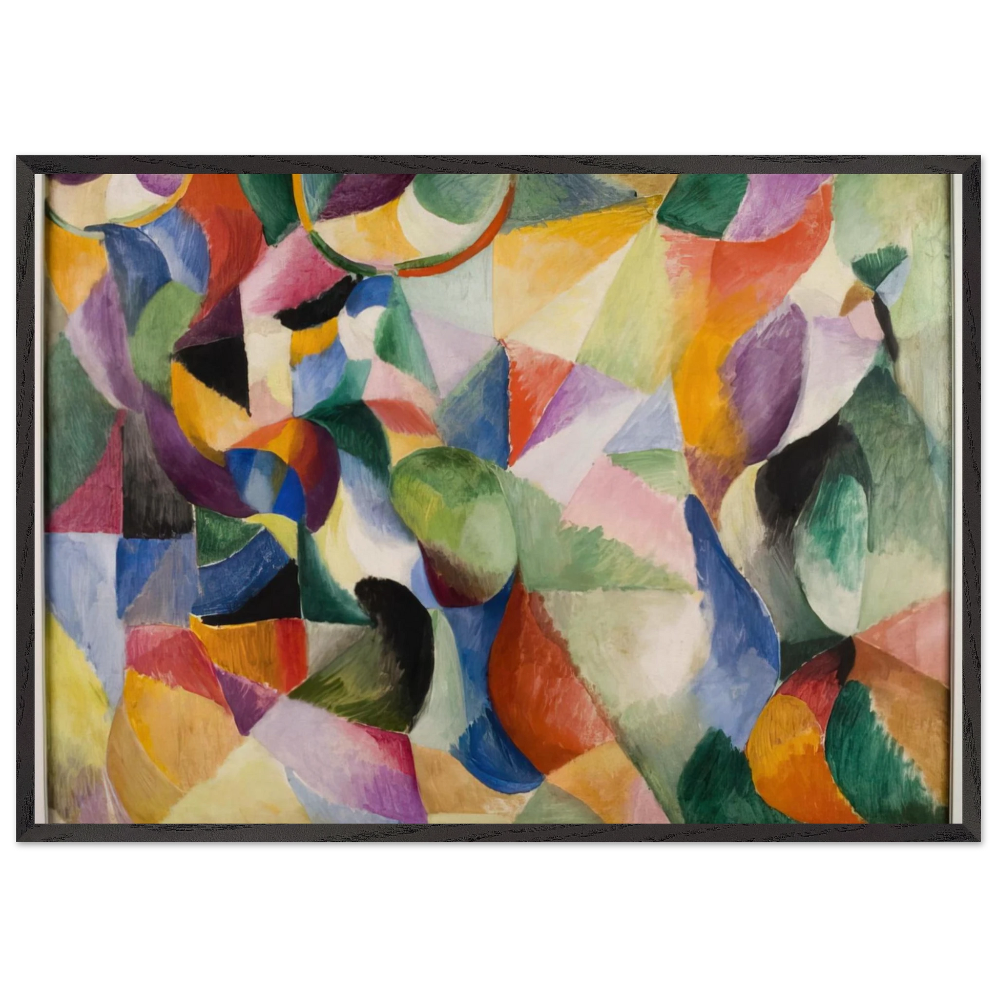 SIMULTANEOUS COLORS - Sonia Delaunay Framed Art Print – Black Wooden Frame - Default Title - -Framed Art Print