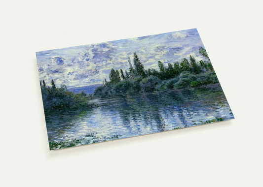 Arm of the Seine near Vetheuil By claude monet Pack of 10 Post Cards | claude monet Post Cards | A6 (10.5 x 14.8 cm) - 4.1 x 5.8 inches