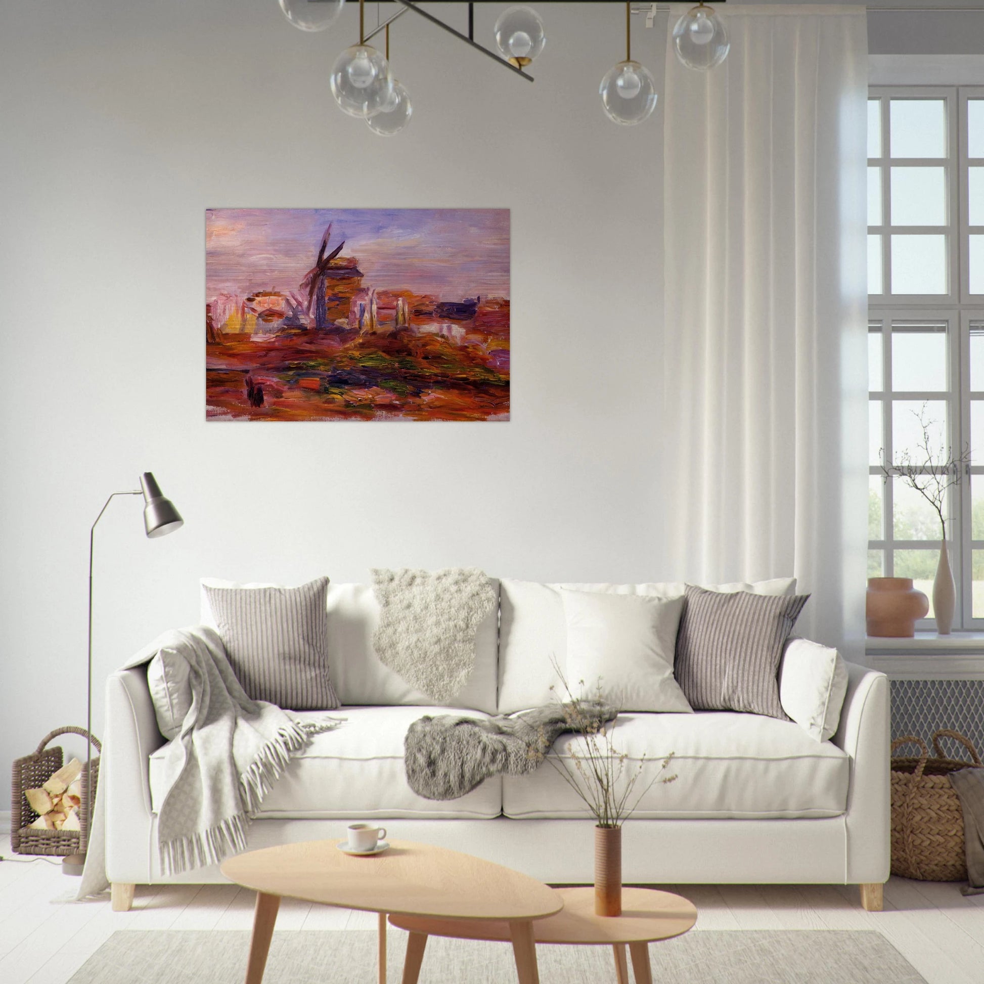 Windmill - Pierre-Auguste Renoir Brushed Aluminum Print - 70x100 cm / 28x40 inches | Pierre-Auguste Renoir Aluminum Print | Pierre-Auguste Renoir Prints