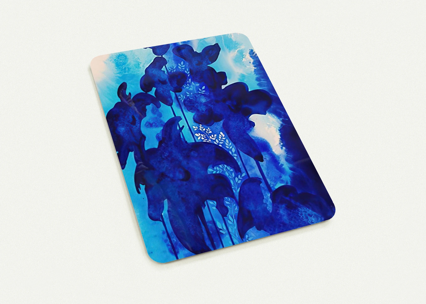 Blue Floral By Eyvind Earle Pack of 10 Post Cards | Eyvind Earle Post Cards | A6 (10.5 x 14.8 cm) - 4.1 x 5.8 inches