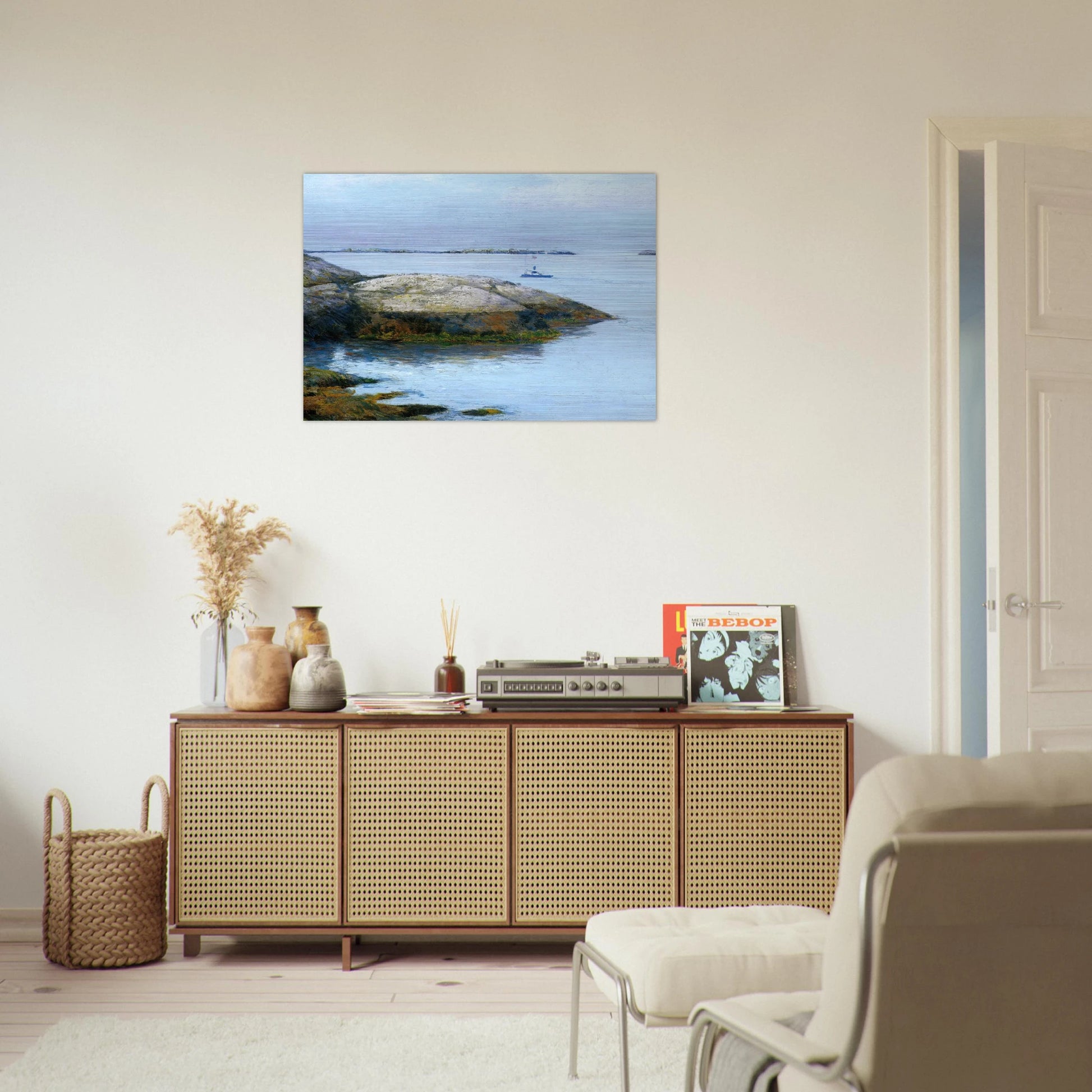 Isles of Shoals, Appledore - Childe Hassam Brushed Aluminum Print - 70x100 cm / 28x40 inches | Childe Hassam Aluminum Print | Childe Hassam Prints