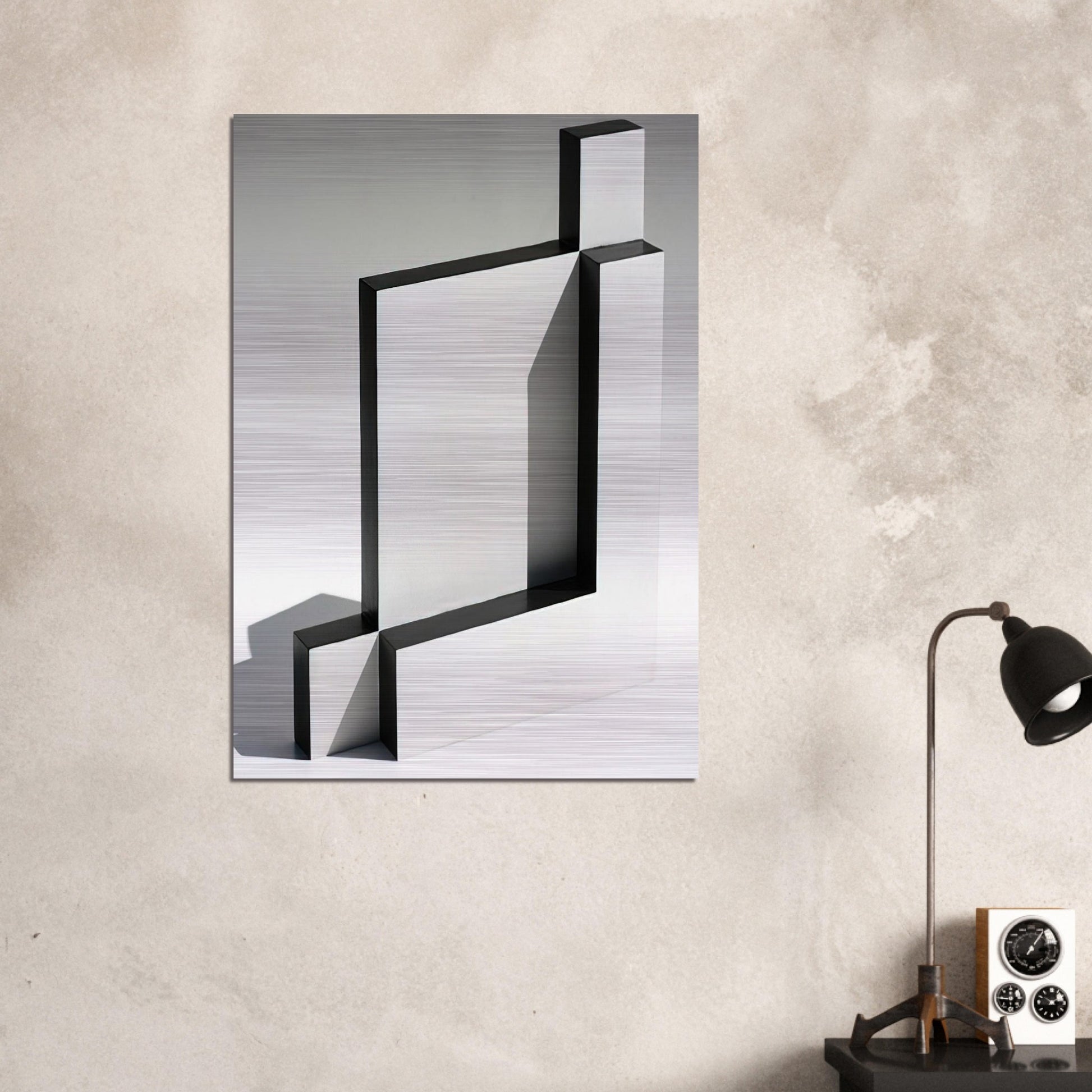 White and Black Sculpture - 1965 - Lygia Pape Brushed Aluminum Print - 70x100 cm / 28x40 inches | Lygia Pape Aluminum Print | Lygia Pape Prints