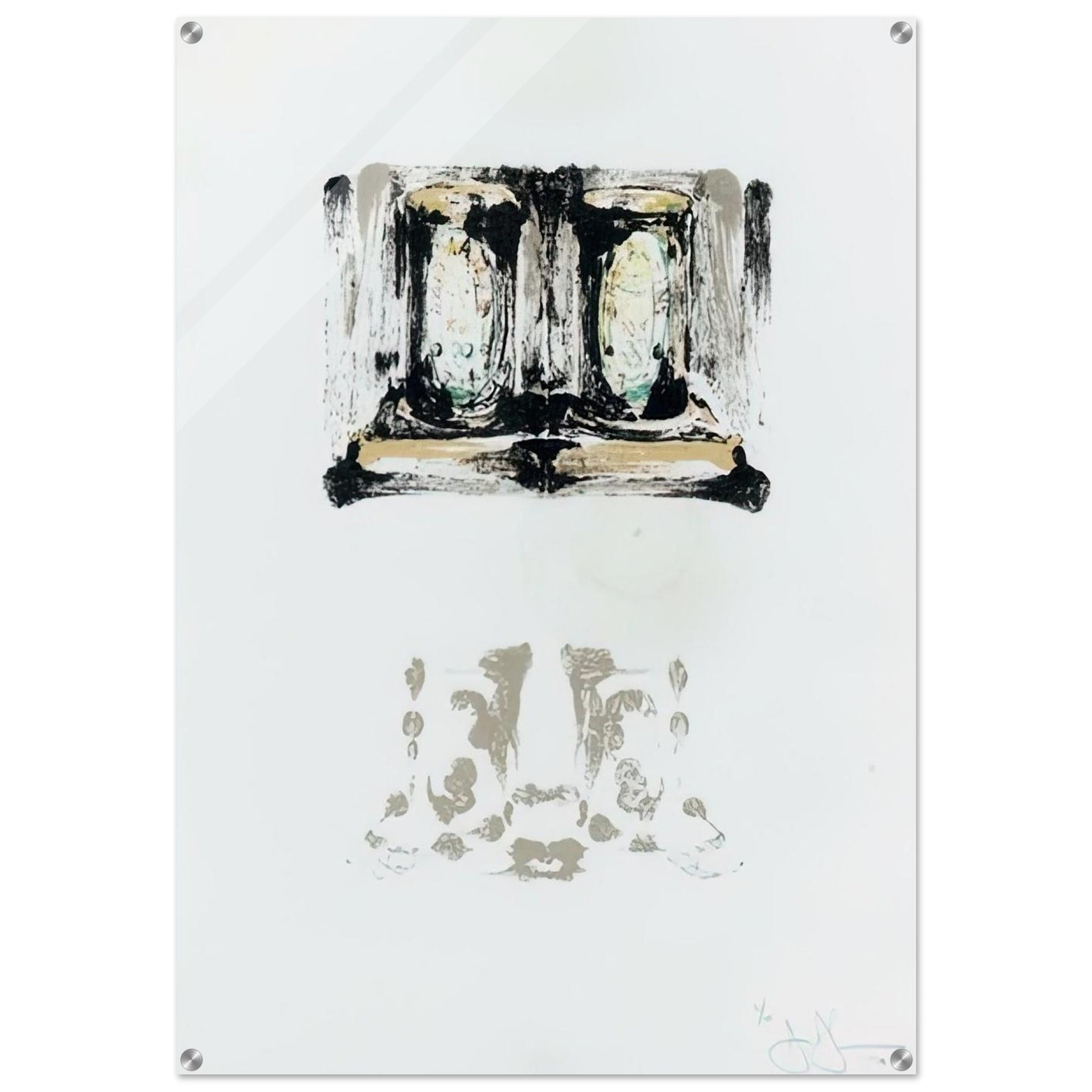 ALE CANS ULAE 152 - Jasper Johns Acrylic Print - 70x100 cm / 28x40″ inches | Jasper Johns Wall Art | Jasper Johns Prints