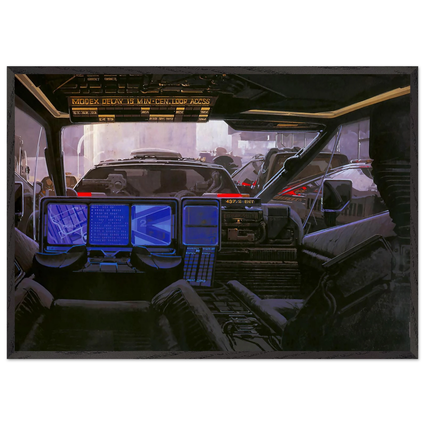 Syd Mead N18 - Syd Mead Framed Art Print – Black Wooden Frame - Default Title - -Framed Art Print