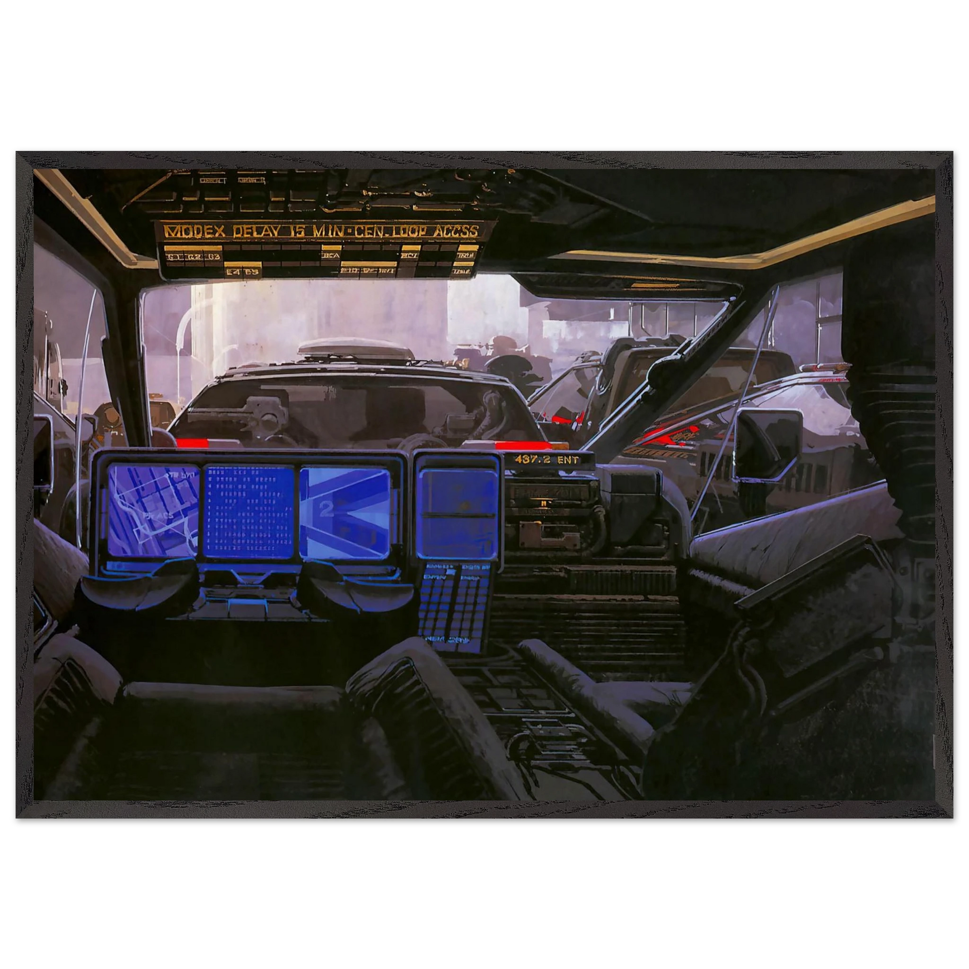 Syd Mead N18 - Syd Mead Framed Art Print – Black Wooden Frame - Default Title - -Framed Art Print