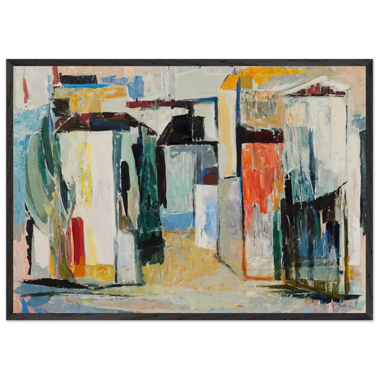 Houses - 1962 - Tove Jansson Framed Art Print – Black Wooden Frame - Default Title - -Framed Art Print