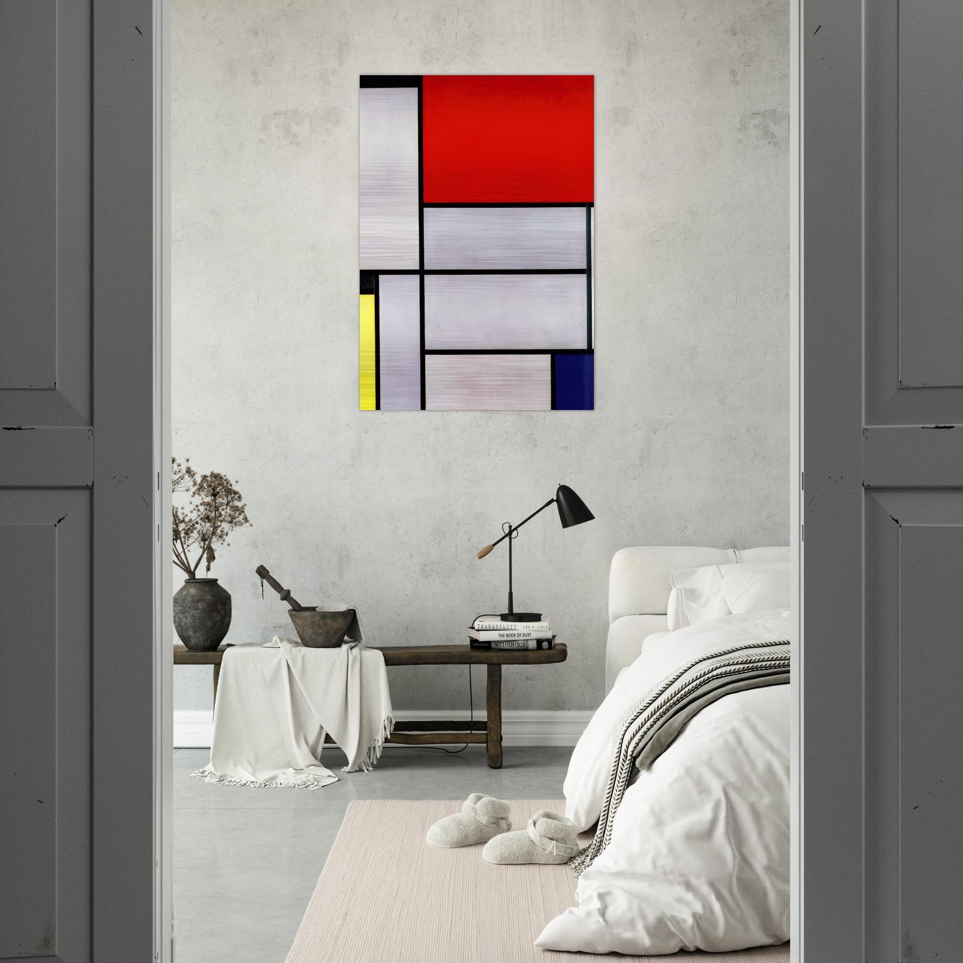 Tableau I - Piet Mondrian Brushed Aluminum Print - 70x100 cm / 28x40 inches | Piet Mondrian Aluminum Print | Piet Mondrian Prints