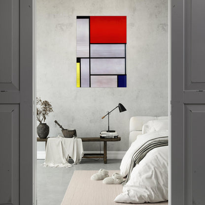 Tableau I - Piet Mondrian Brushed Aluminum Print - 70x100 cm / 28x40 inches | Piet Mondrian Aluminum Print | Piet Mondrian Prints