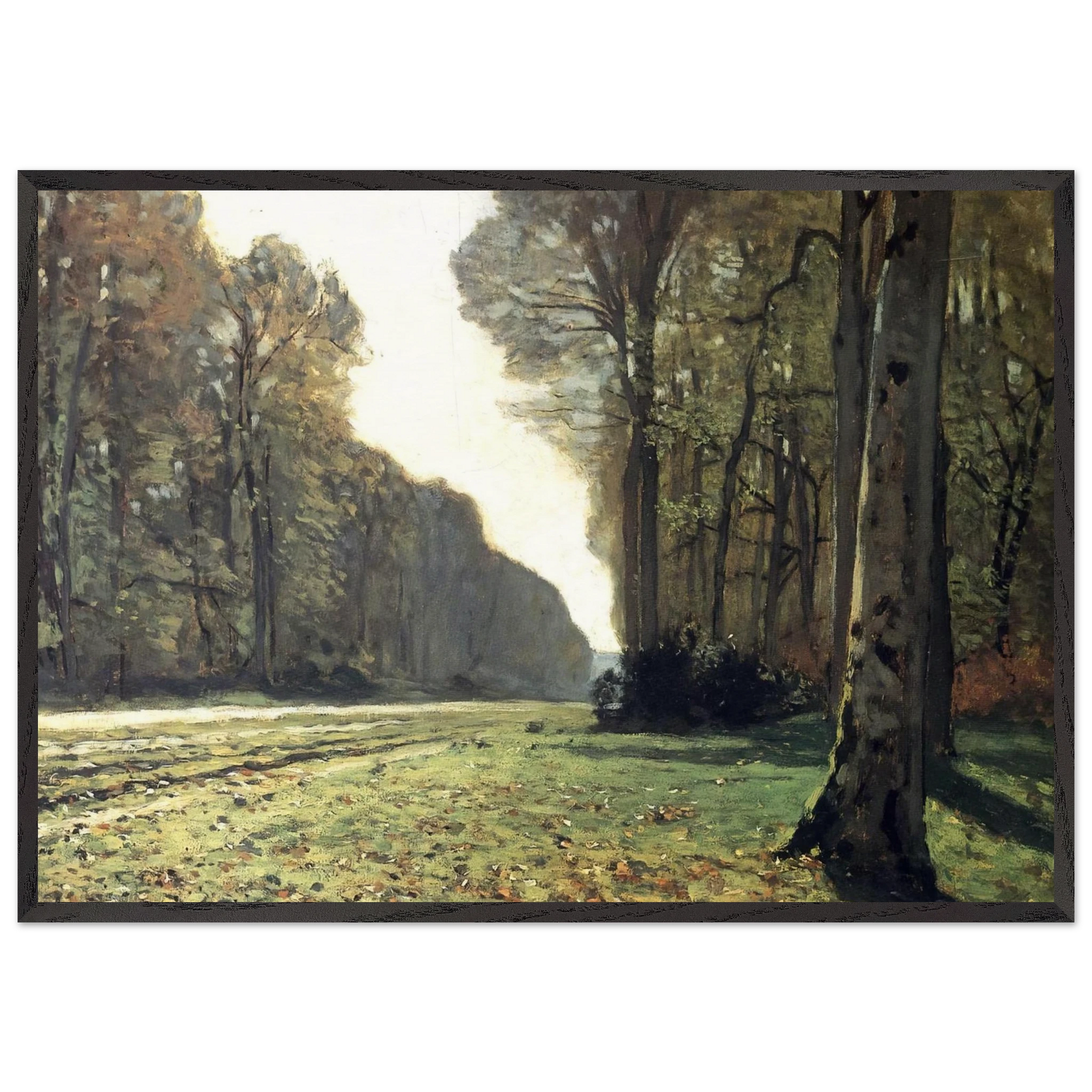 The Pave de Chailly in the Forest - claude monet Framed Art Print – Black Wooden Frame - Default Title - -Framed Art Print