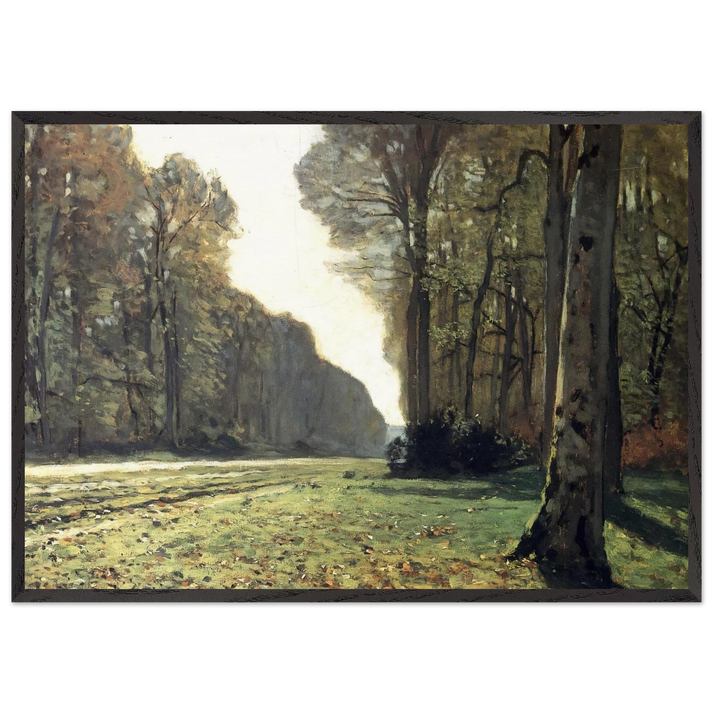 The Pave de Chailly in the Forest - claude monet 70x100 cm / 28x40 inches Framed Art Print – Black Wooden Frame