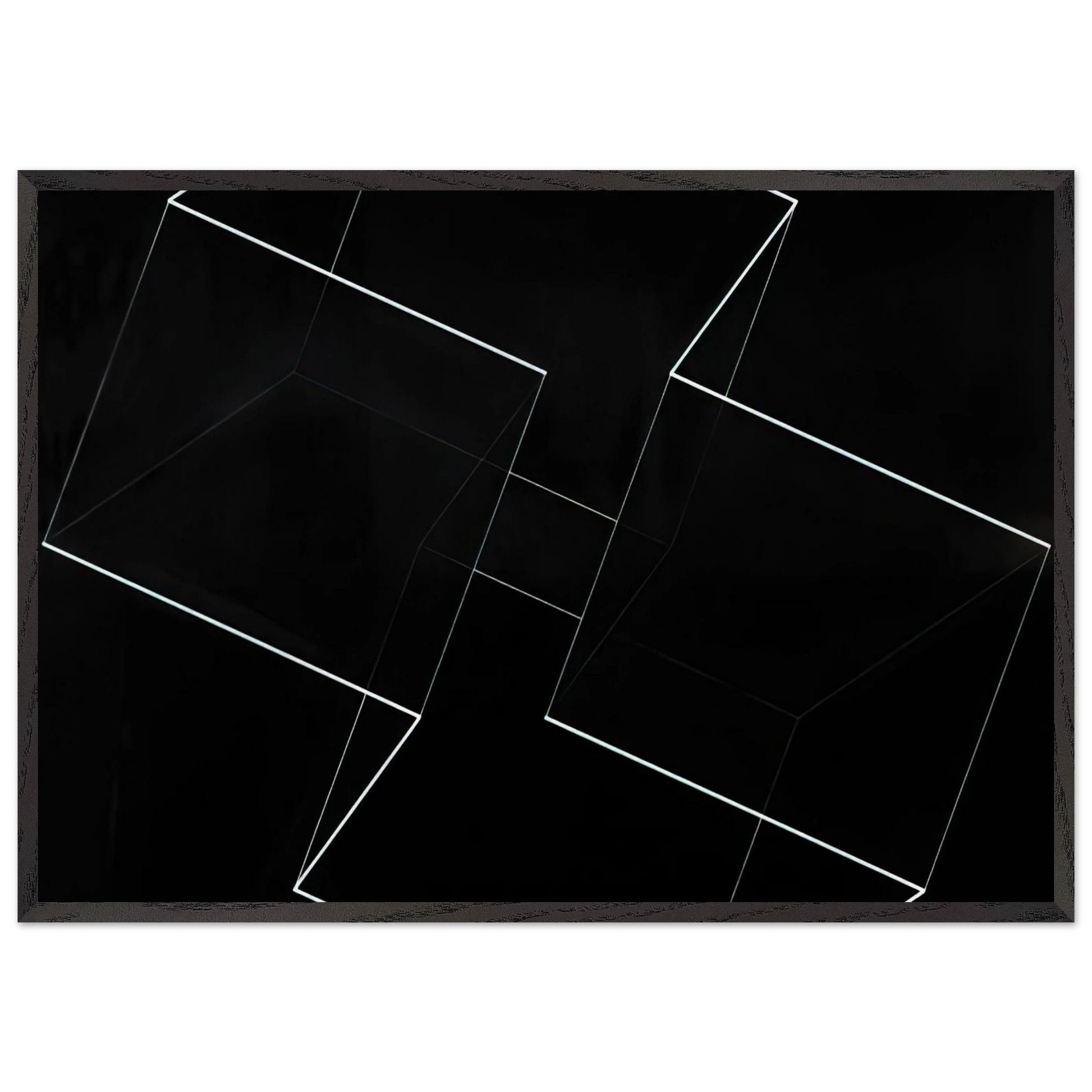 STRUCTURAL CONSTELLATION ALPHA 1954 - Josef Albers Framed Art Print – Black Wooden Frame - Default Title - -Framed Art Print