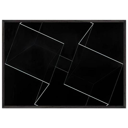 STRUCTURAL CONSTELLATION ALPHA 1954 - Josef Albers Framed Art Print – Black Wooden Frame - Default Title - -Framed Art Print