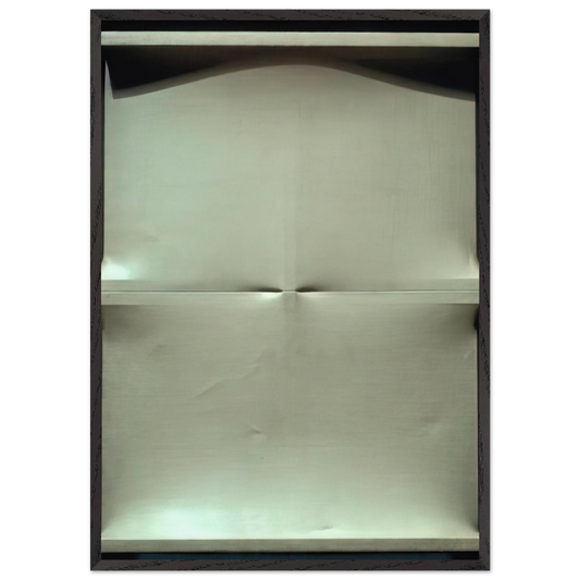 No 827 - 1963 - Enrico Castellani Framed Art Print – Black Wooden Frame - Default Title - -Framed Art Print