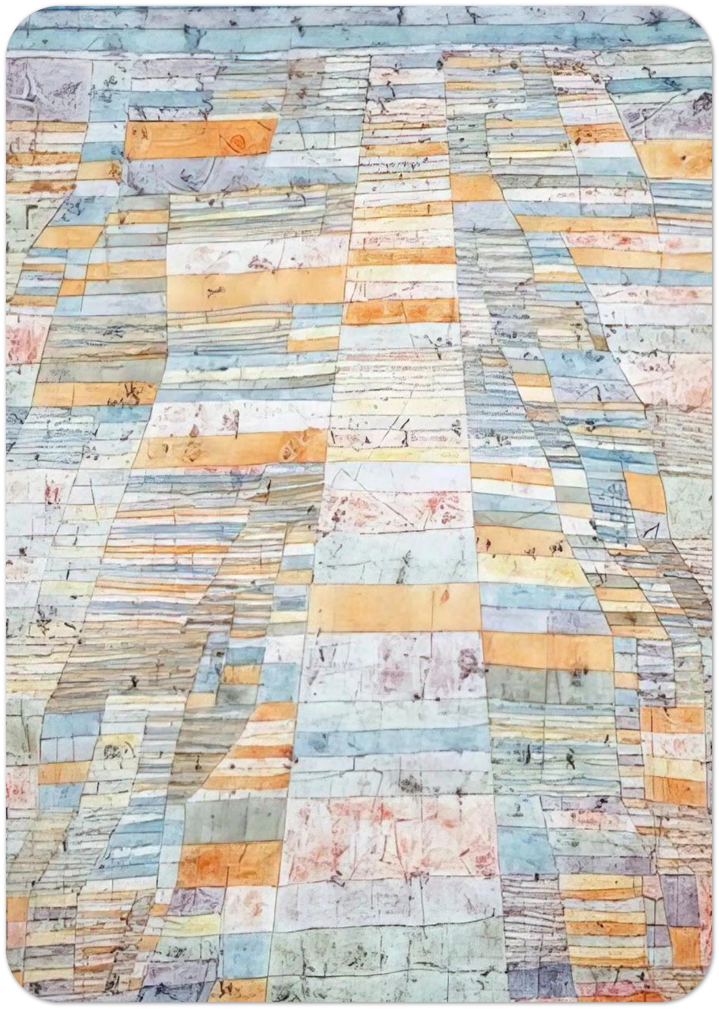 MAIN PATH AND BYWAYS 1929 By Paul Klee Pack of 10 Post Cards | Paul Klee Post Cards | A6 (10.5 x 14.8 cm) - 4.1 x 5.8 inches