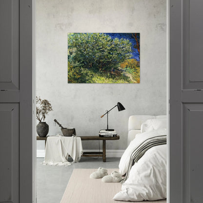 Lilac Bush - Vincent van Gogh Brushed Aluminum Print - 70x100 cm / 28x40 inches | Vincent van Gogh Aluminum Print | Vincent van Gogh Prints