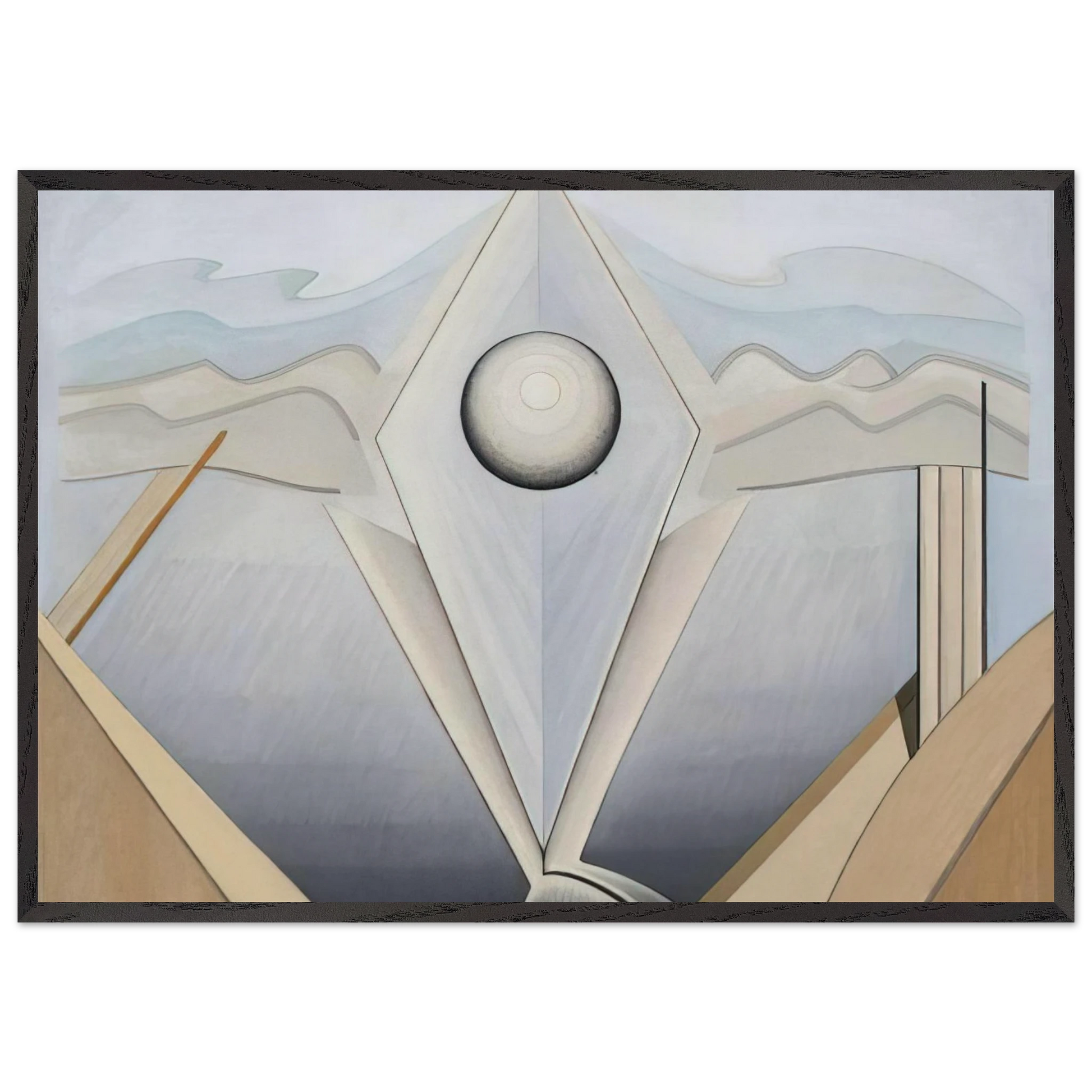 Abstract Painting 98 - 1938 - Lawren Harris Framed Art Print – Black Wooden Frame - Default Title - -Framed Art Print