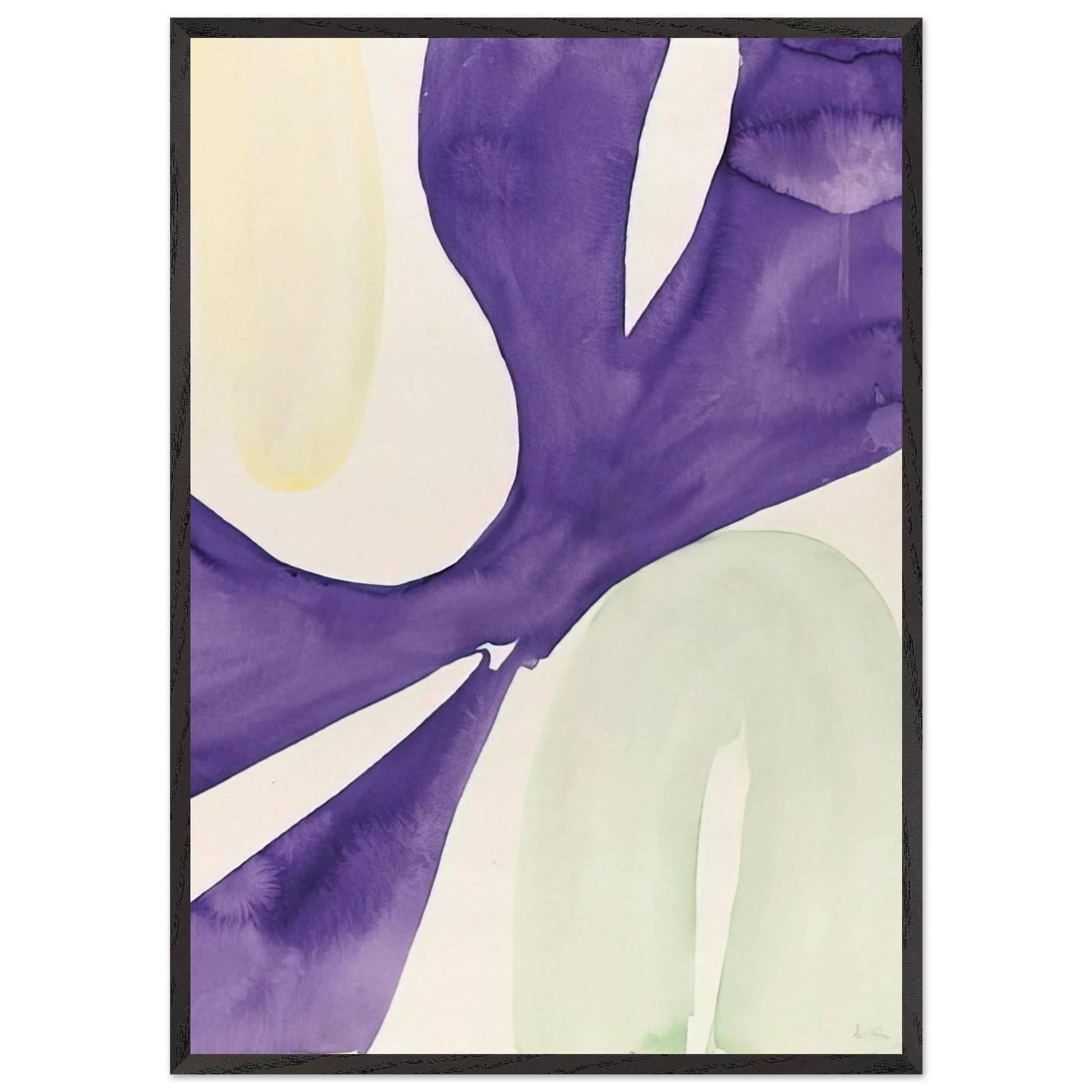 Untitled - 1967 N9 - Ernst Wilhelm Nay Framed Art Print – Black Wooden Frame - Default Title - -Framed Art Print