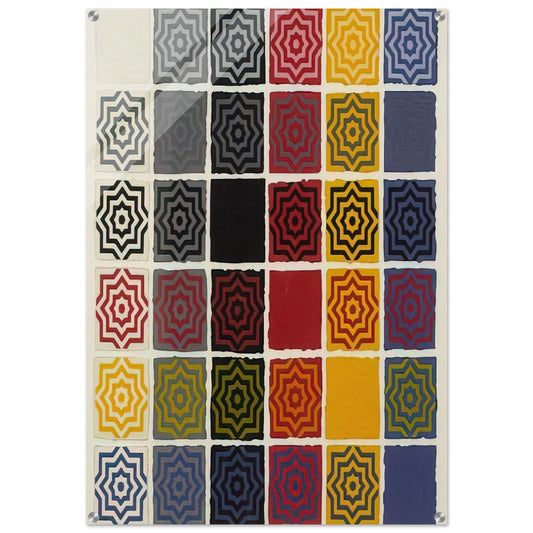 Stars 8 Pointed - Sol LeWitt Acrylic Print - 70x100 cm / 28x40″ inches