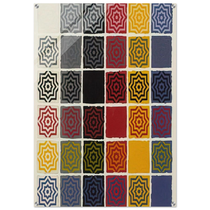 Stars 8 Pointed - Sol LeWitt Acrylic Print - 70x100 cm / 28x40″ inches