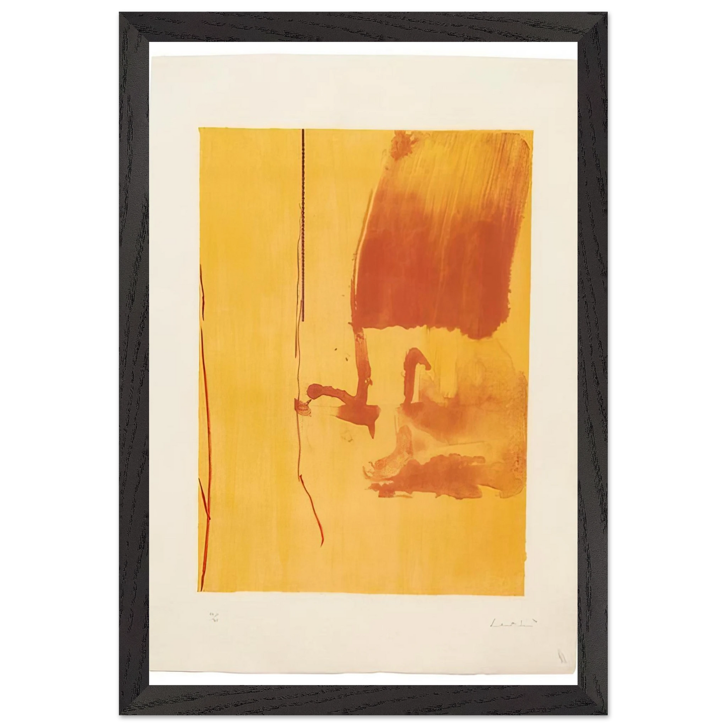 Helen Frankenthaler - Harvest - 1976 Wall art - 30x45 cm / 12x18 inches - Premium Wooden Framed Poster With Fine Art Paper - Wood frame