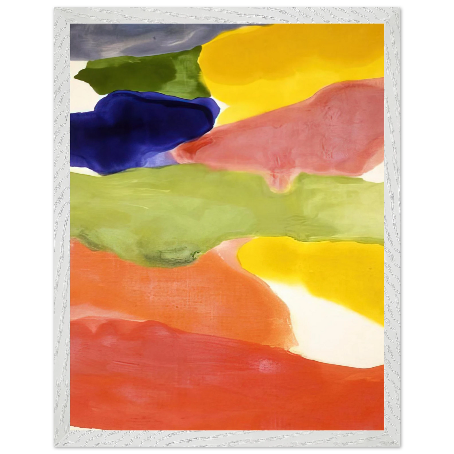 Helen Frankenthaler - Tutti-Fruitti - 1966 Wall art - 15x20 cm / 6x8 inches - Premium Wooden Framed Poster With Fine Art Paper - White frame