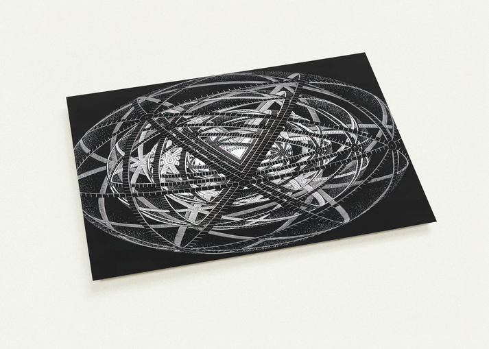 CONCENTRIC RINDS By MC Escher Pack of 10 Post Cards | MC Escher Post Cards | A6 (10.5 x 14.8 cm) - 4.1 x 5.8 inches