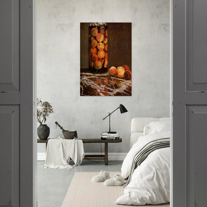 Jar Of Peaches - claude monet Brushed Aluminum Print - 70x100 cm / 28x40 inches | claude monet Aluminum Print | claude monet Prints