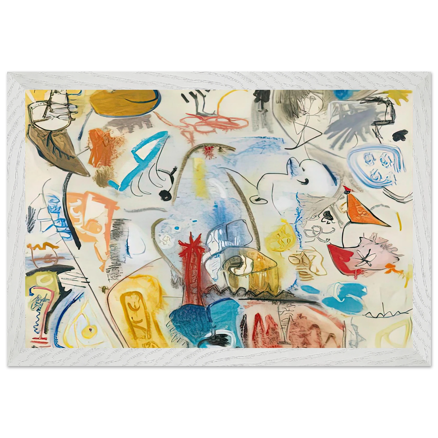Helen Frankenthaler - Circus Landscape, 1951- Wall Art - 21x29.7 cm / 8x12" - Premium Wooden Framed Poster With Fine Art Paper - Wood frame