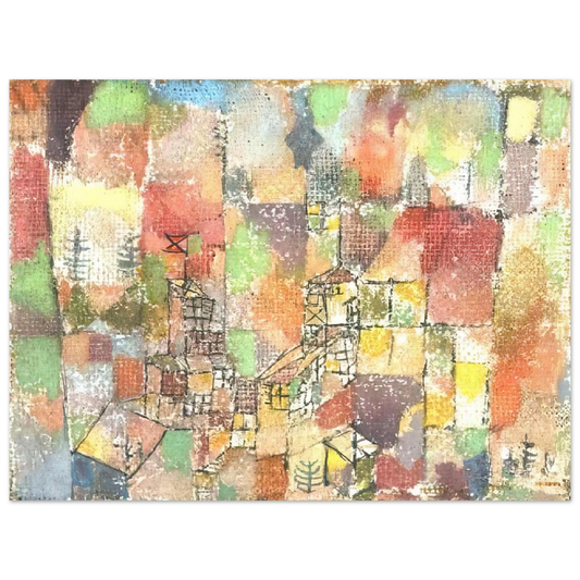 Paul Klee - TWO COUNTRY HOUSES 1918 Fine Art Poster - Default Title