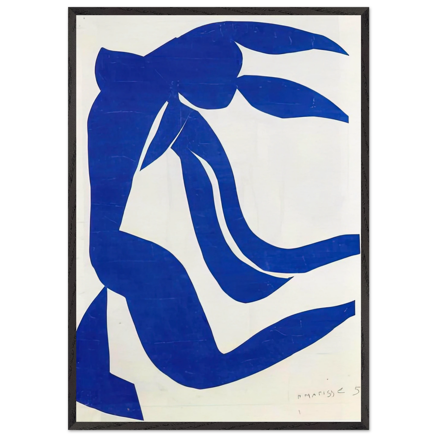 THE FLOWING HAIR 1952 - Henri Matisse Framed Art Print – Black Wooden Frame - Default Title - -Framed Art Print