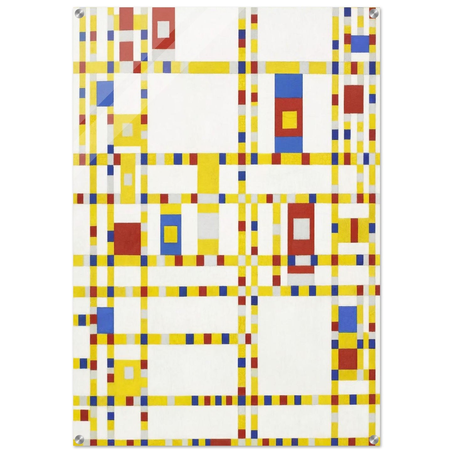 Broadway Boogie Woogie - Piet Mondrian Acrylic Print - 70x100 cm / 28x40″ inches
