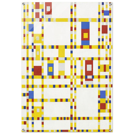 Broadway Boogie Woogie - Piet Mondrian Acrylic Print - 70x100 cm / 28x40″ inches