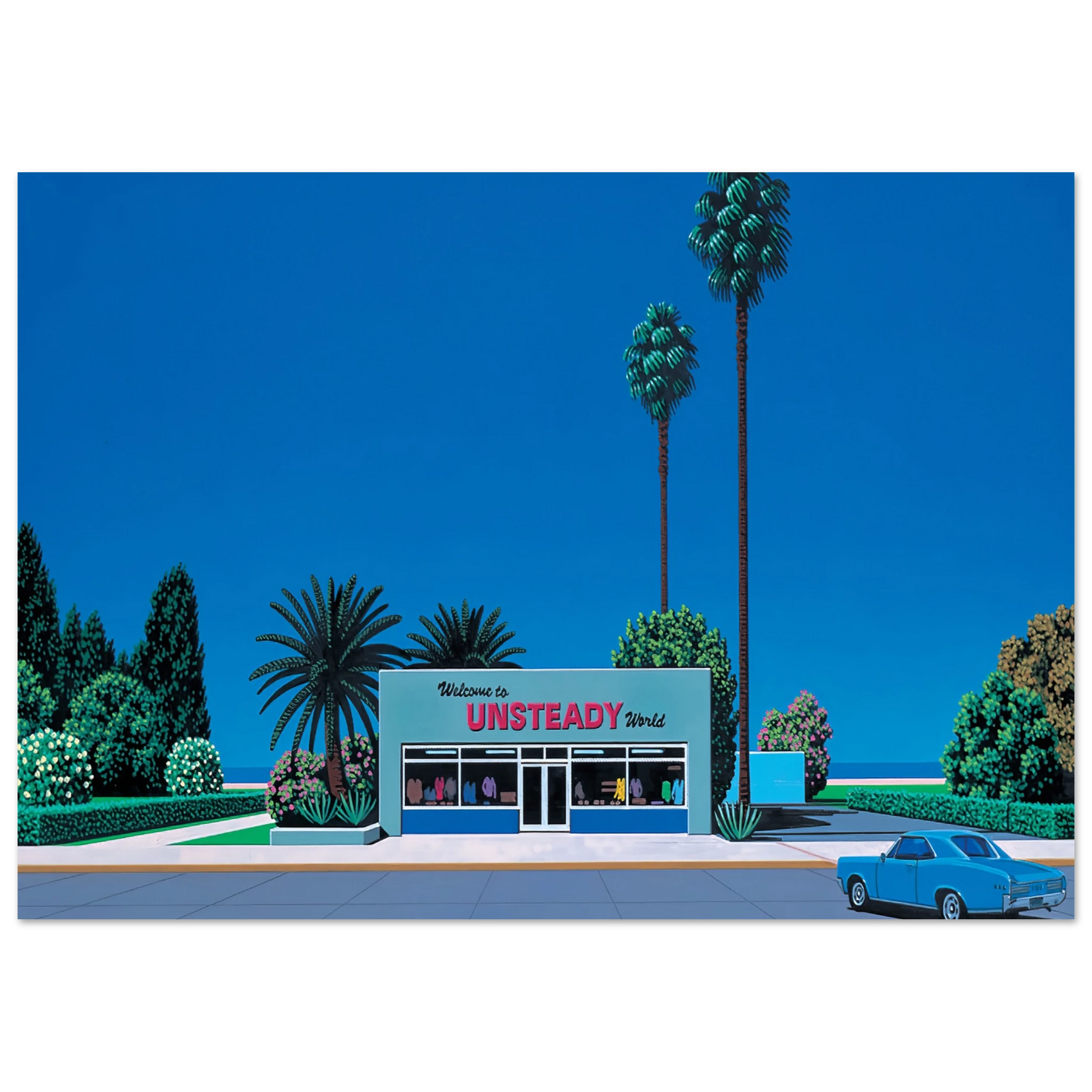 Hiroshi Nagai - Unsteady World Wall Art - 60x80 cm / 24x32 inches - Fine Art Poster - -