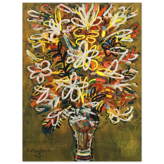 Rene Portocarrero - FLOWER VASE 1963 Fine Art Poster - Default Title