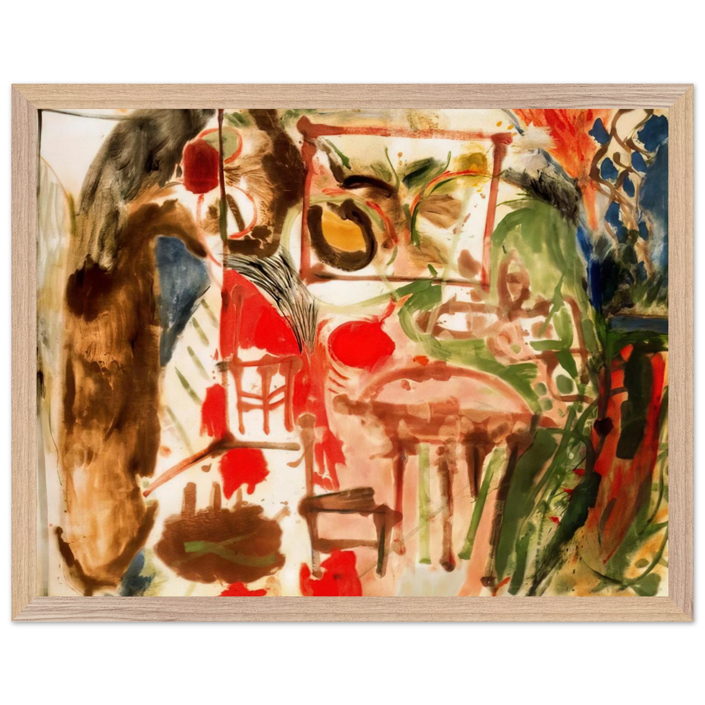 Helen Frankenthaler - Interior - 1957 Wall art - 21x29.7 cm / 8x12" - Fine Art Poster - -