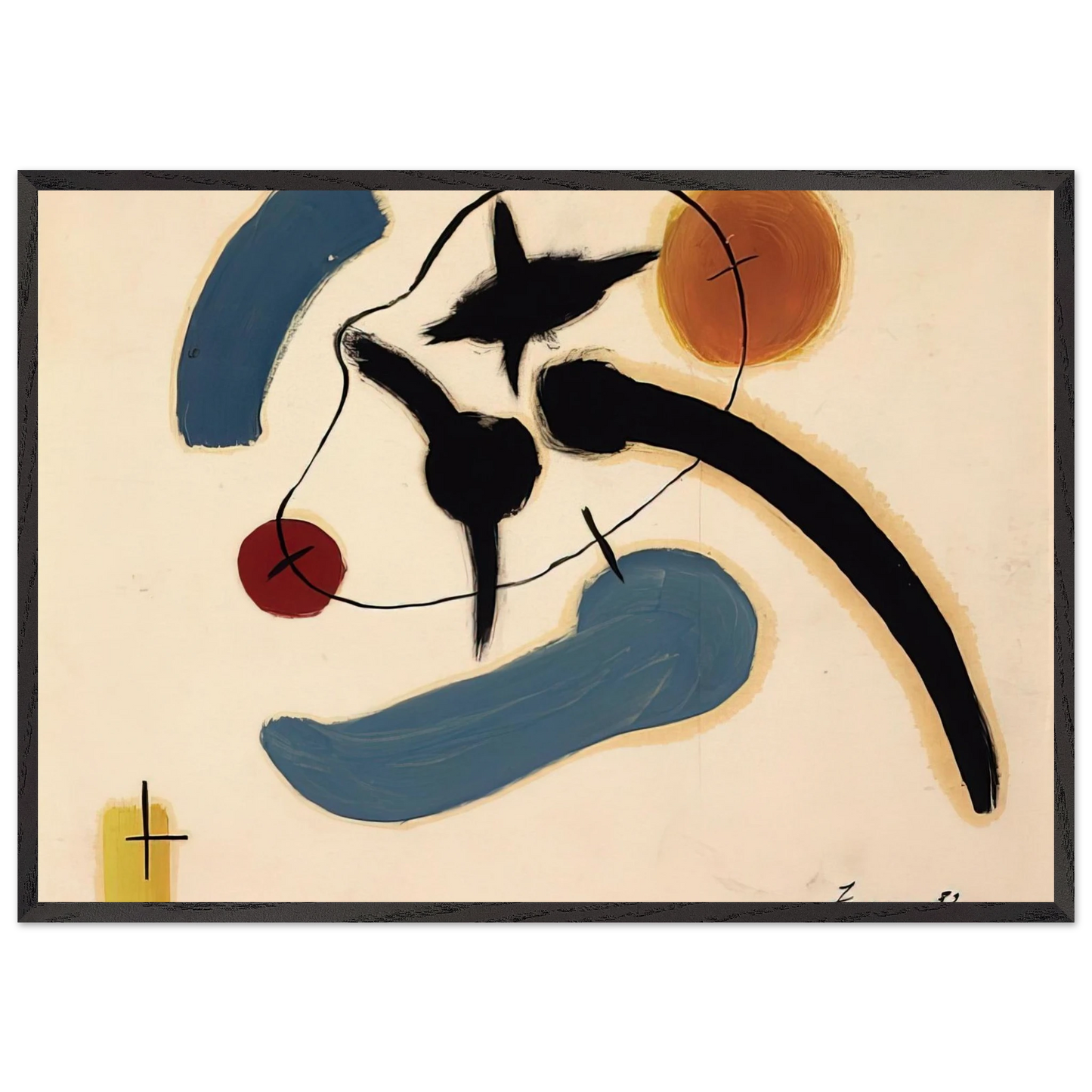 Untitled - 1932 - John Ferren Framed Art Print – Black Wooden Frame - Default Title - -Framed Art Print