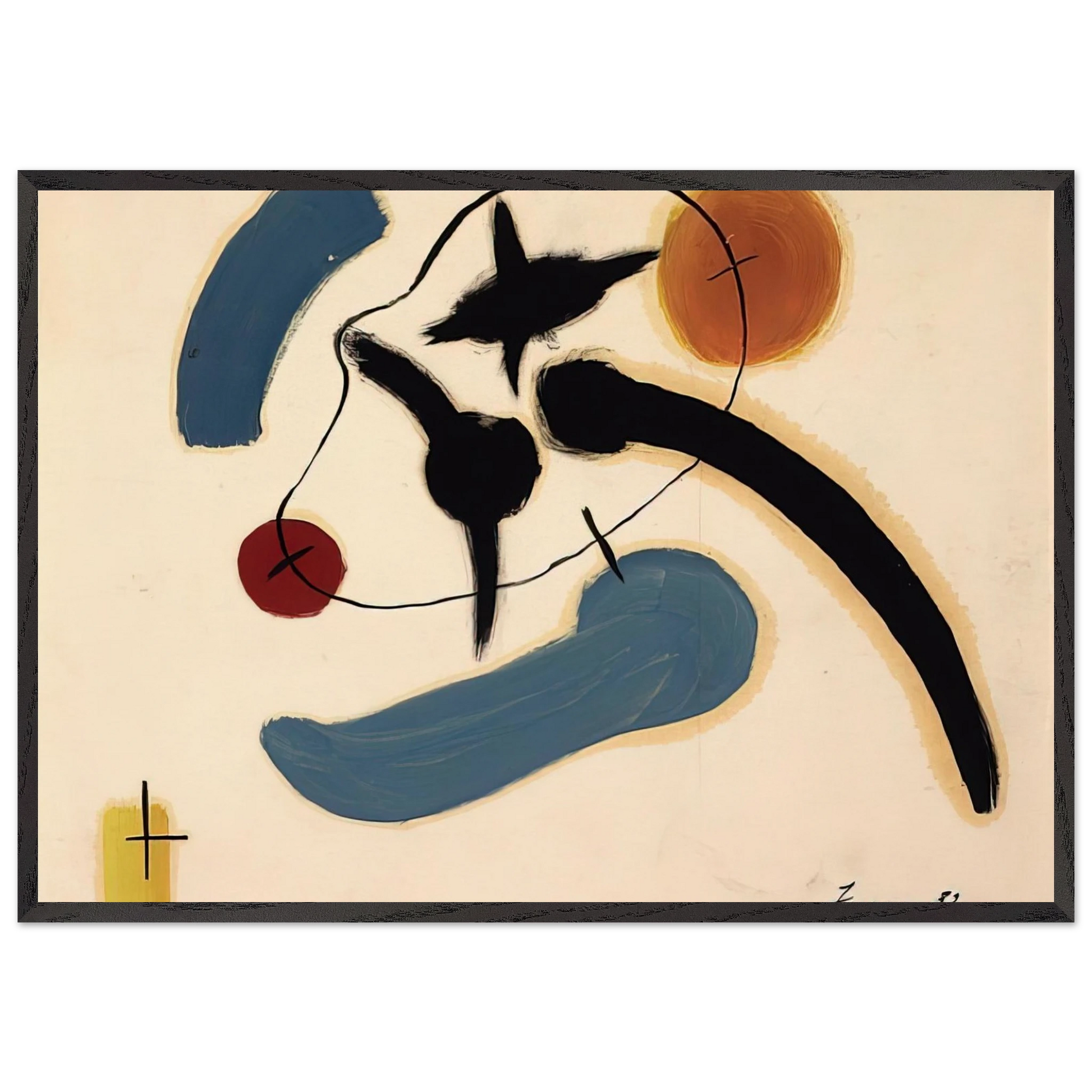 Untitled - 1932 - John Ferren Framed Art Print – Black Wooden Frame - Default Title - -Framed Art Print