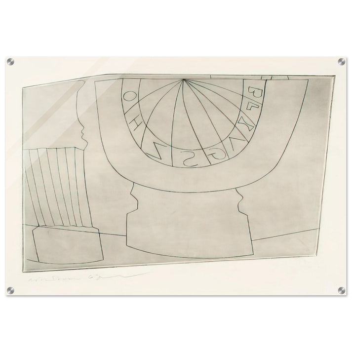 Turkish sundial  column - 1967 - Ben Nicholson Acrylic Print - 70x100 cm / 28x40″ inches