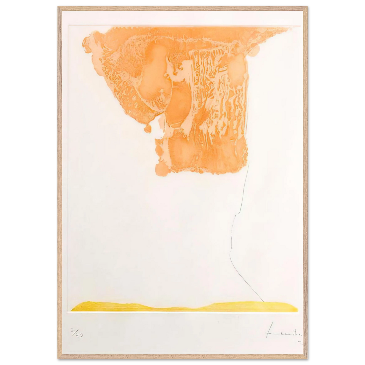 Helen Frankenthaler - Pranzo Italiano - 1973 Wall art - A1 (59.4 x 84.1  cm) - Premium Wooden Framed Poster With Fine Art Paper - Black frame