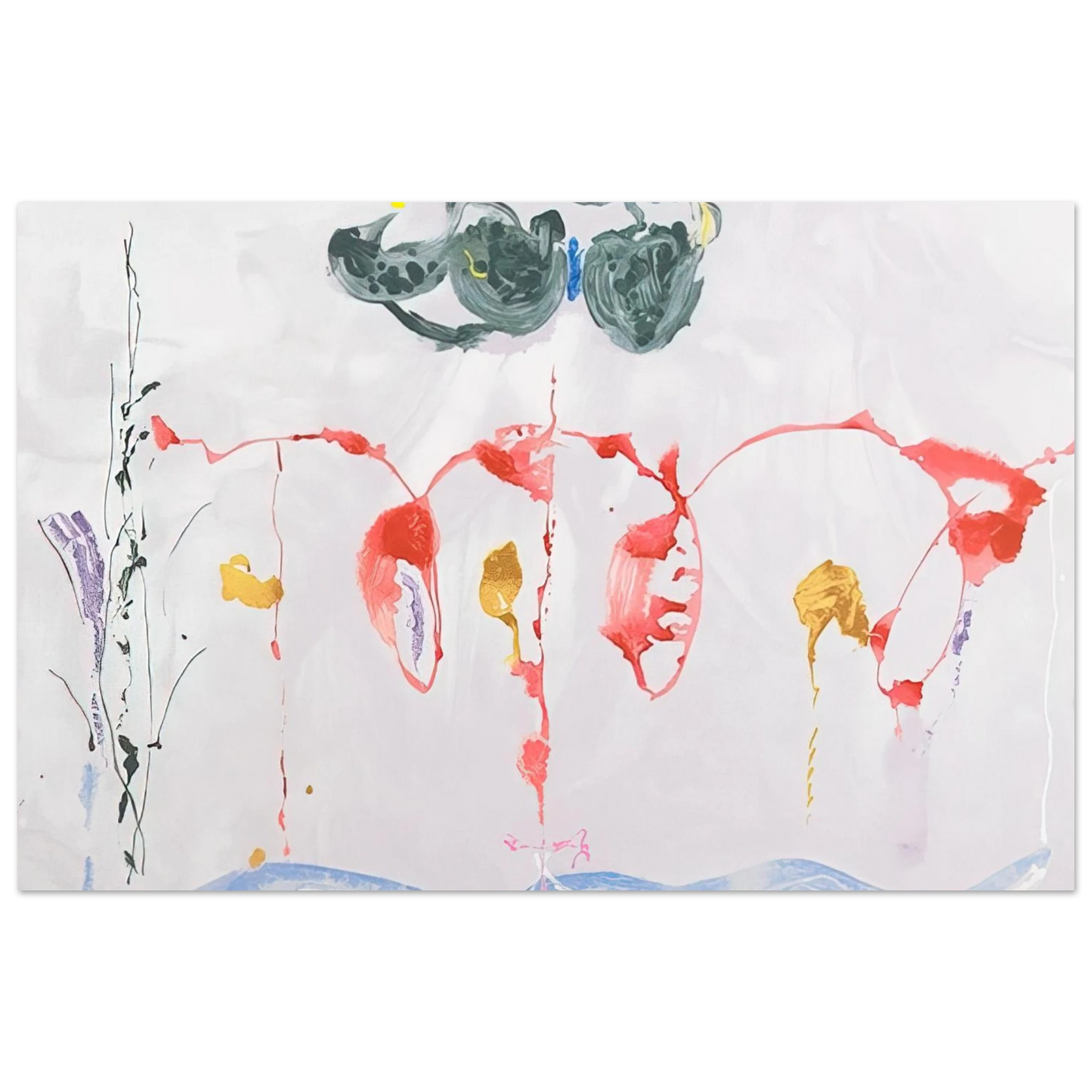 Helen Frankenthaler - Aerie - 2009 Wall art - 30x40 cm / 12x16 inches - Premium Wooden Framed Poster With Fine Art Paper - Black frame