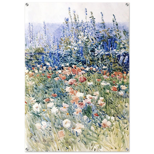 Flower Garden, Isles of Shoals - Childe Hassam Acrylic Print - 70x100 cm / 28x40″ inches | Childe Hassam Wall Art | Childe Hassam Prints